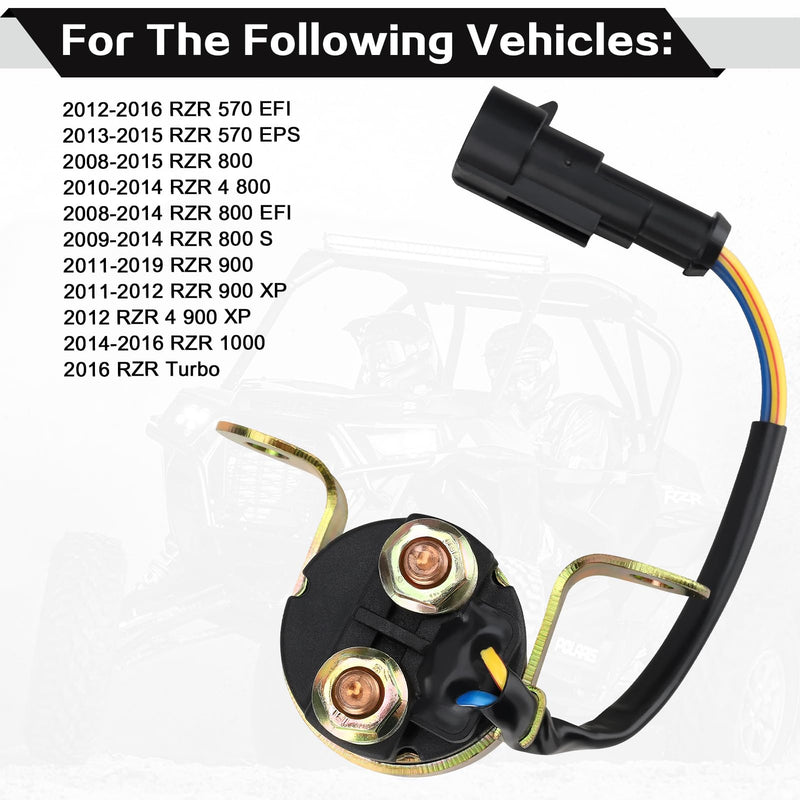 Starter Solenoid Relay for Polaris Ranger 400 500 570 700 800 Sportsman 500 700 800 RZR 4 S XP 570 800 900 Replace 4010947 4012001