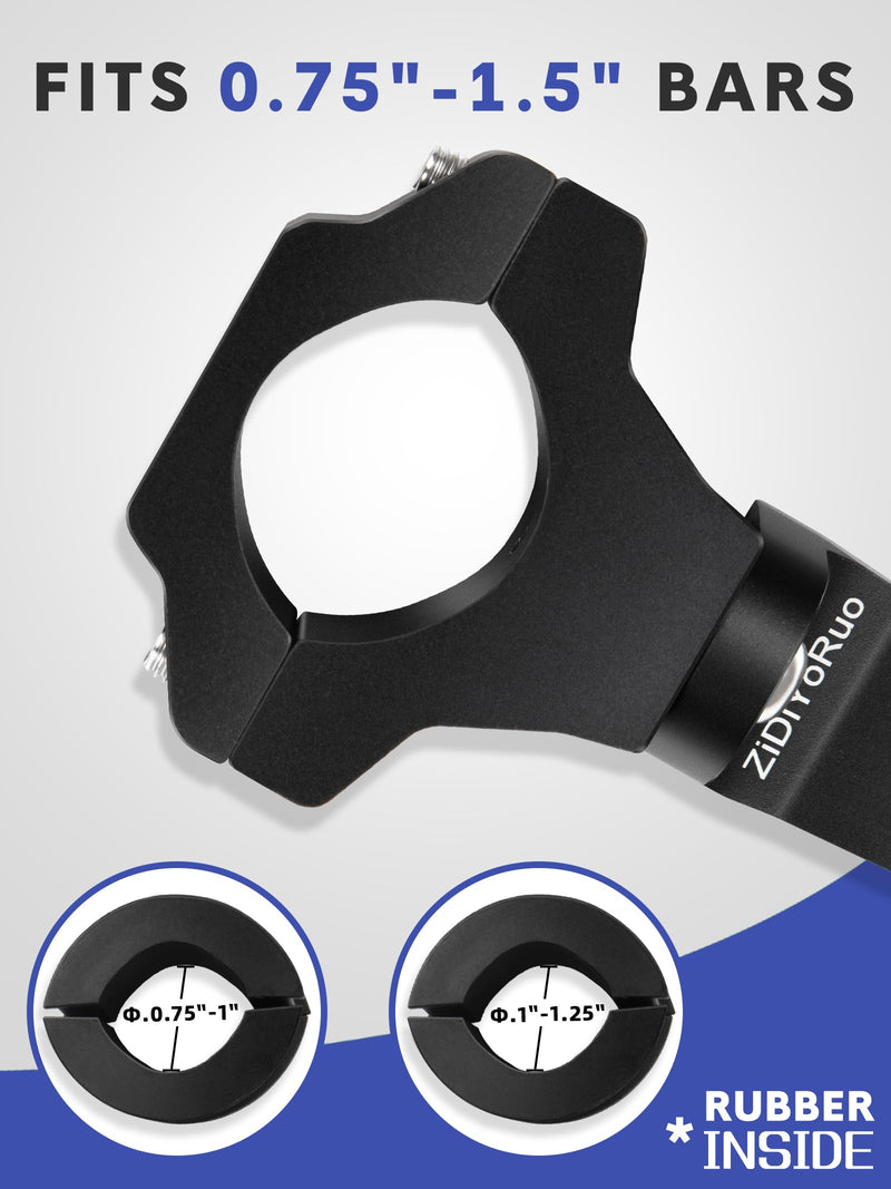 Light Bar Mount for ATV- 360° Solid Aluminum Alloy Bracket for Fog LED and Driving Lights. Fits 0.75"-1.5" Bars, Set of 2pcs, ATV Motorcycle Light Bar Mount Bracket Tube Clamp