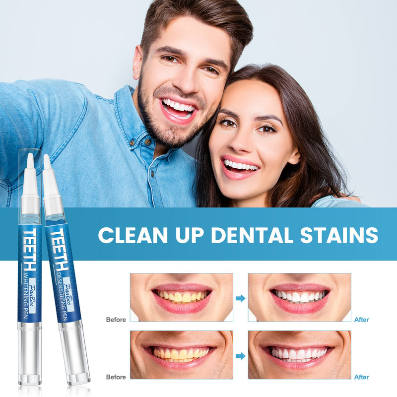 Teeth Whitening Pen (5 Pack), 70+ Treatment Uses for Whiter Teeth, Mint Flavor, Effective, Painless, No Sensitivity, Enamel Safe, Travel-Friendly Remove Stains, 1.2 FL Oz