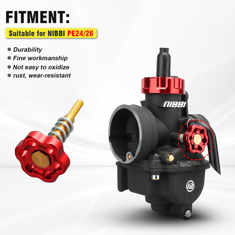 NIBBI Carburetor Idle Screw,Carb Rebuild Kit,Idle Speed Accessories Replacement for PE24/26
