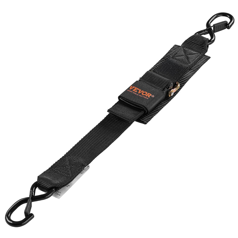 VEVOR Boat Trailer Transom Straps (2PK), 2’’ x 24’’ Adjustable Boat Straps 1,500lb Break Strength with Security Lock S Hooks and Boat Pads, Transom Tiedowns for Trailer, Boat or Kayak Secure