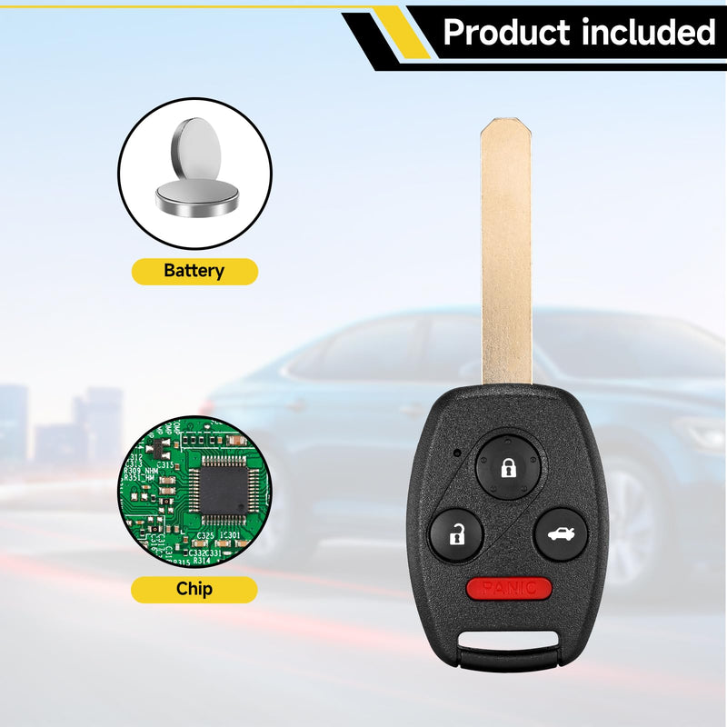 2 Pcs Smart Key Fob Replacement Fits for Honda Accord 2003 204 2005 2006 2007Car Keyless Entry Remote OUCG8D-380H-A 35111-SHJ-305 315 Mhz