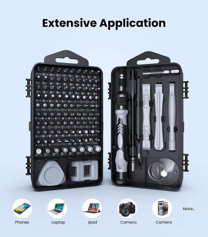 AXTH 115-in-1 Precision Screwdriver Set, [Super Durable] Mini Professional Magnetic Repair Tool Kit, Small Screwdriver for Phone, Computer, Watch, Laptop, Macbook, Eyeglass, Electronic