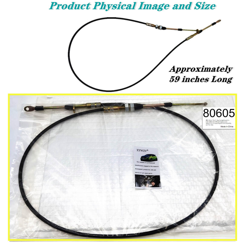80605 Automatic Transmission Shifter Cable Eyelet End, Replacement for B&M Automotive Heavy Duty Performance Shifter Cable, 5ft Long Af72-1001 BMM-80605 0.25" Outer Diameter Black