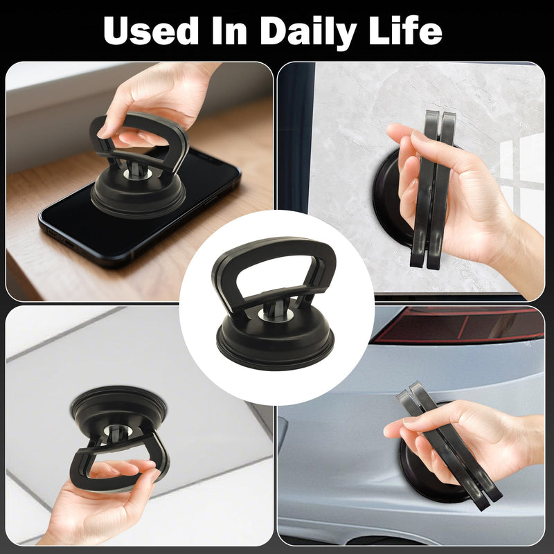 DEMARRE Dent Puller,2025 Upgraded Car Dent Puller,3-Pack Car Handheld Puller,Strong Car Dent Remover,Suction Cup Paintless Car Dent Repair Kit.Suitable for Car Body Dents (Black+Orange)