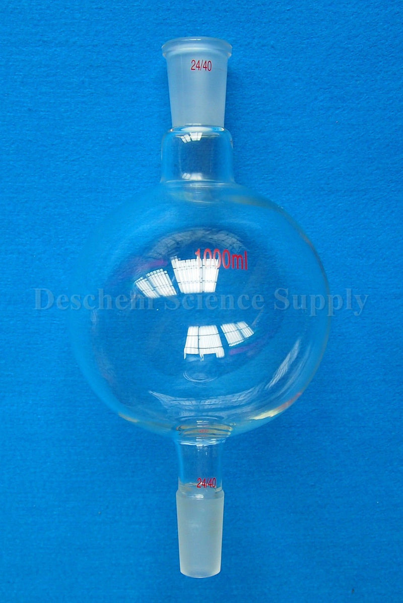 1000ml 24/40 Chromatography Reservoir Glass Flask 1 Litre Biomass Bottle Lab Glassware