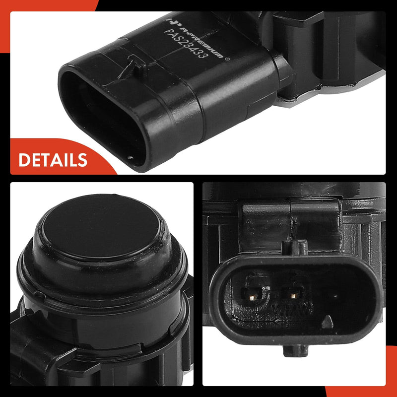 A-Premium 4-PC Reverse Backup Parking Assist Sensor Compatible with Select Jeep and Chrysler Models - KL Series Cherokee 2019-2023, Pacifica 2017-2023, Voyager 2020-2022, Replace# 52112205AA