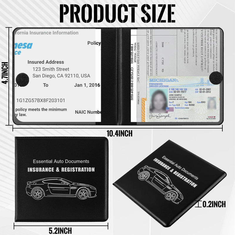 Registration and Holder, 4-Pack and Registration, Auto Essential Holder, Interior Accessories Fit Most, Trucks and SUVs, Men & Women