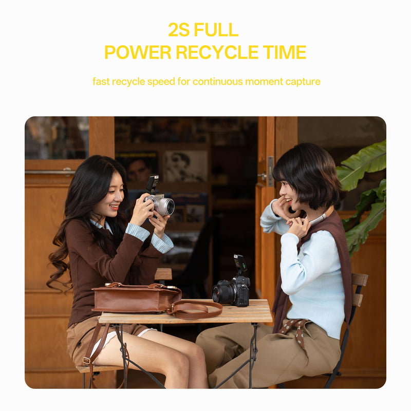 VILTROX Z2 TTL Camera Flash, Foldable Camera Speedlite (for Canon) | TTL Flash, 52g Lightweight, 60mm Pop-Up Foldable, 5-Level Manual Power, USB-C Rechargeable Hot Shoe Speedlite With Diffuser for Canon