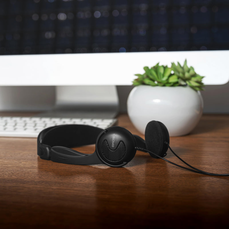Koss KTXPro1 Titanium 90s Style On-Ear Headphones, Black, Volume Control | Retro Style, Wired 3.5mm Plug, 60 ohm Dynamic Drivers
