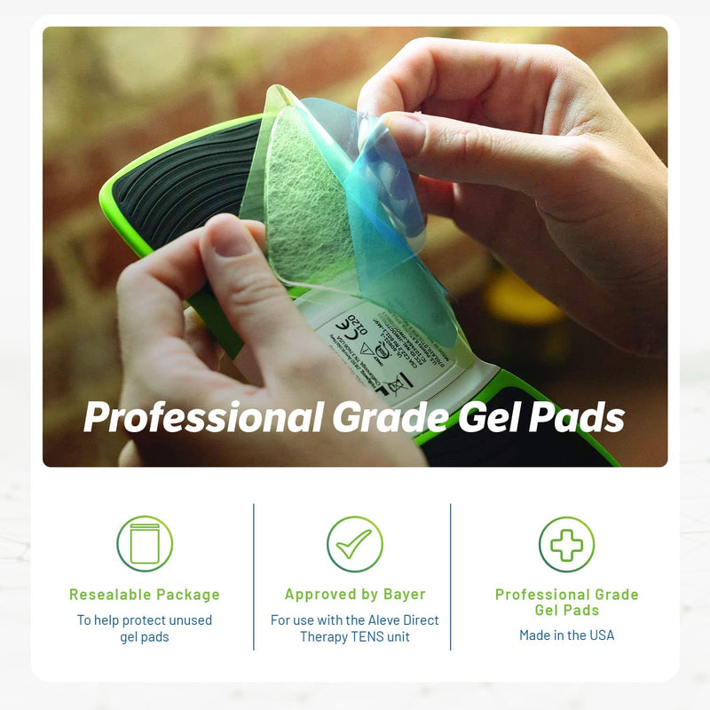 Hollywog TENS Unit Replacement Gel Pads, WiTouch Pro & Aleve Direct Therapy TENS Pads Replacement, Reusable Self-Adhesive Electrode Pads for TENS Units (6 Gel Pads) 6 Gel Pads