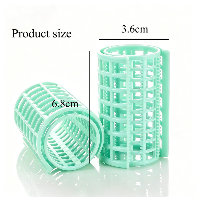 12PCS Hairdressing Curlers, Hair Curler Rollers, Natural Fluffy Hair Tool, for Salon Hairdressing and DIY Hairstyles,Create Great Hairstyles and Bangs Easily at Home Pink, green 456