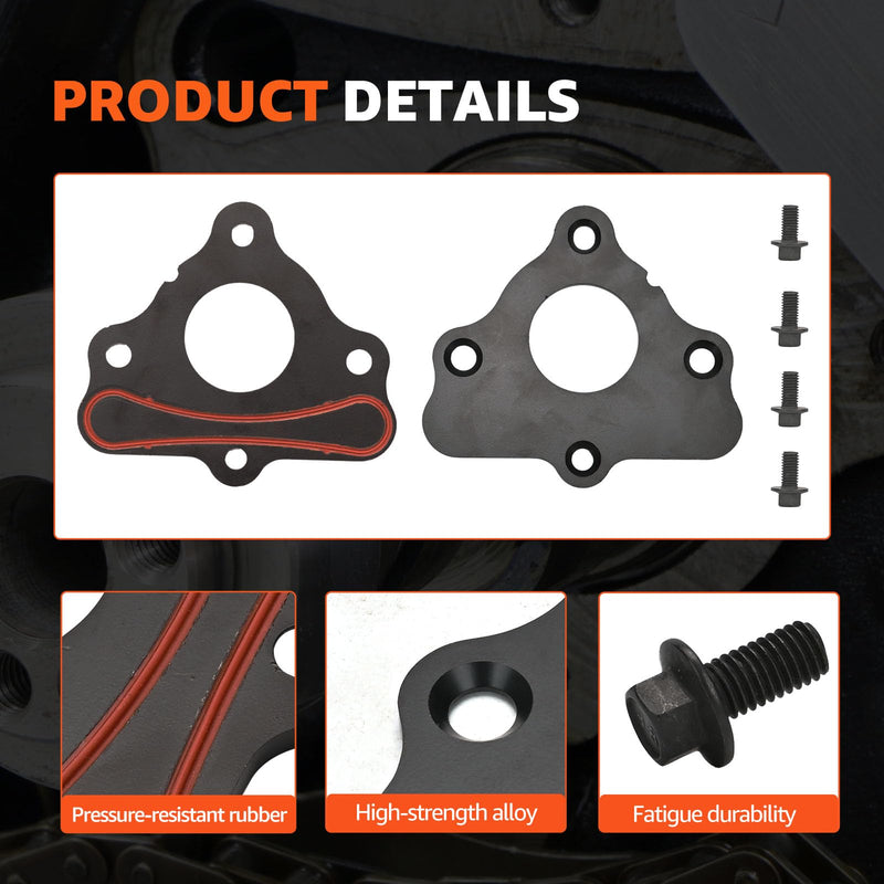 Timing Cover Gasket Set & Camshaft Retainer Plate Gasket Fits 4.8L 5.3L 5.7L 6.0L 6.2L LS Gen III IV V Engine - LS1 LS2 LQ4 LQ9 LS3 L92 L94 L76 L77 LY6 L96 Replace# TCS45993 12633904 12589016