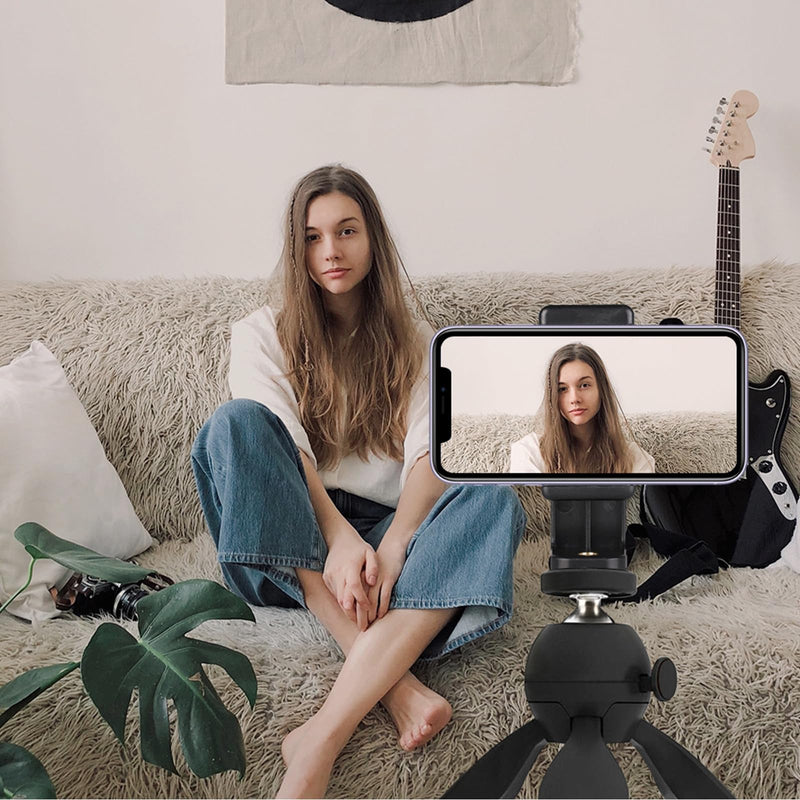 Mini Tripod Stand, Mini Phone Tripod Stand Tabletop Cellphone Tripod Stand Portable Desktop Phone Stand Mini Tripod for Camera/Phone/Webcam, Universal Phone Mount Mini Tripod Stand