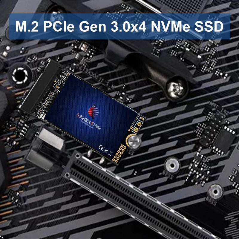 GAMERKING SSD 128GB M.2 2242 NVMe PCIe Gen3.0x4 22x42mm | M.2 NVMe SSD M Key 3D NAND High Performance Internal Solid State Drive for Ultrabook Desktop Notebook PC