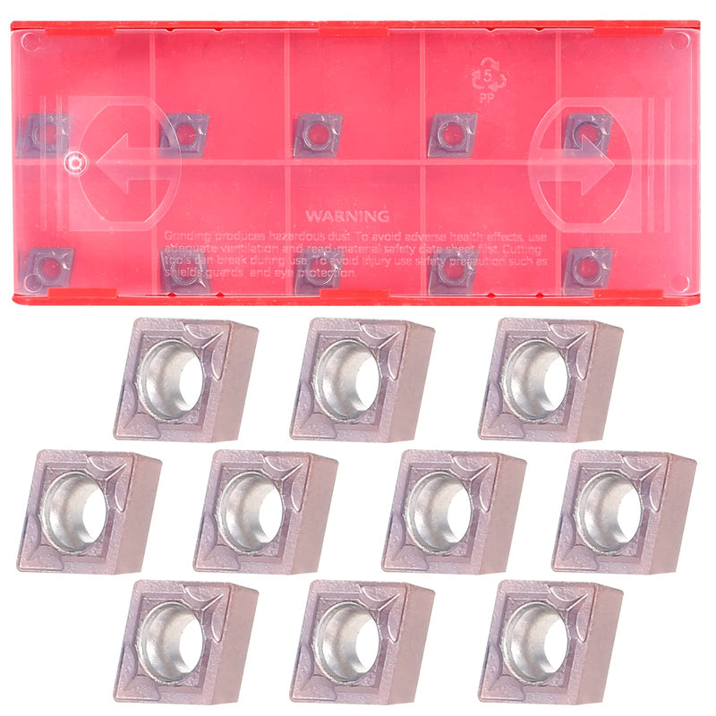VerRich 13 Pcs Indexable Lathe Turning Tool Kit,3pcs Lathe Boring Bars S07K/S10K/S12M-SCLCR06 and 10Pcs Carbide Inserts CCM21.51/CCMT060204