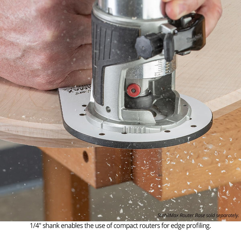 Chamfer Router Bit, 1/4 Shank, 60 Degree, 2 Flute, Twin Bearing, Carbide Tipped, USA Made Edge Forming Bevel Bit - US226018CH 60 Deg