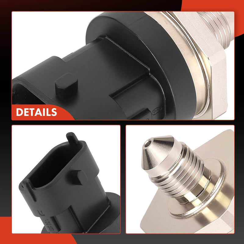 A-Premium Fuel Pressure Sensor [3 Pins] Compatible with Hyundai Sonata, Santa Fe, Accent, Tucson, Genesis, Veloster, Equus, Elantra GT & Kia Soul, Optima, Sorento, Forte, Rio, Sedona, Cadenza, K900