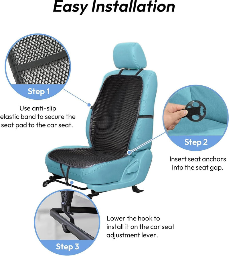  [AUSTRALIA] - YUNZLAN Summer Cooling Ventilated Mesh Seat Cushion for Car,Universal Breathable Vented Seat Cover Fis Cars SUVs Trucks Vans Pickups for Driving Seat – 40.5" x 18" – Black