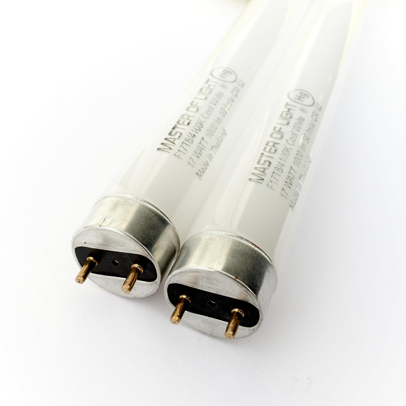 F17T8/CW (2 Pack) 24" Fluorescent Tube Light Bulb Cool White 4100K T8 17 Watt 17W Replaces F17T8 F17T8/841 F17T8/SP41/ECO F17T8/SPX41/ECO FO17/841 F17T8/741 F17T8/CW/ECO F17T8/TL841/Alto F17T8/TL741