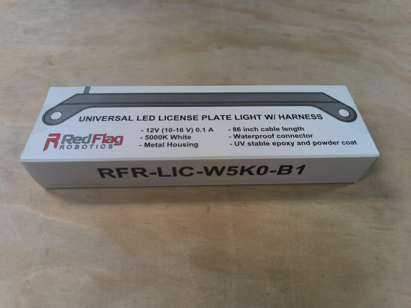 Universal license plate light 12V 100mA with waterproof connector and 86 in lead