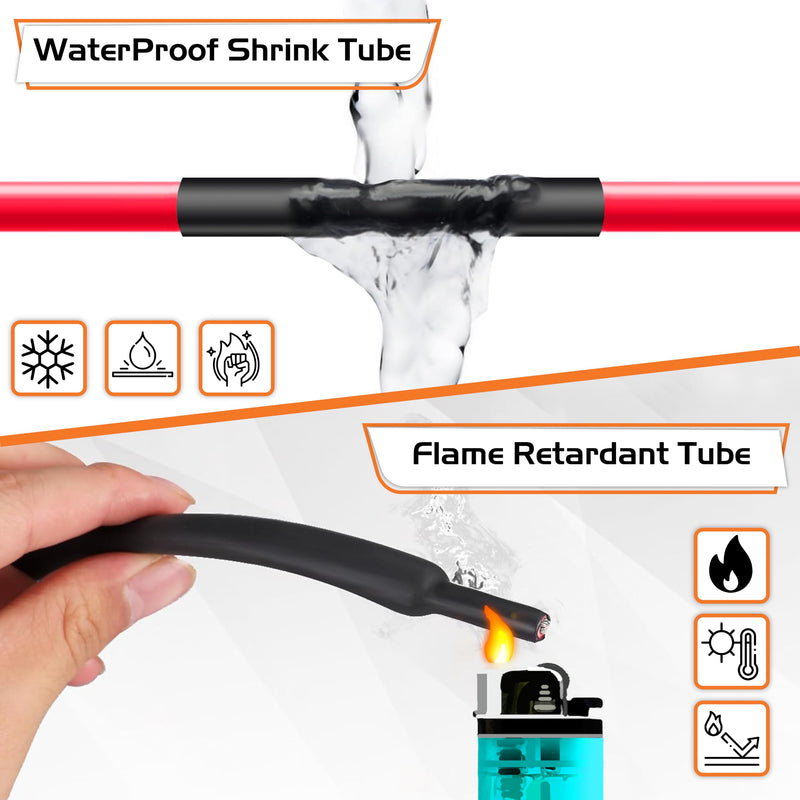 1/2" Heat Shrink tubing, 3:1 Ratio Wire Heat Shrink Tubing Industrial and Marine Grade, Dual Wall Adhesive Lined Wire Shrink Wrap Tubing, Waterproof Heat Shrink Tube - Black, 60 Feet Roll 1/2" - 60 Feet 3:1 - Black - Large
