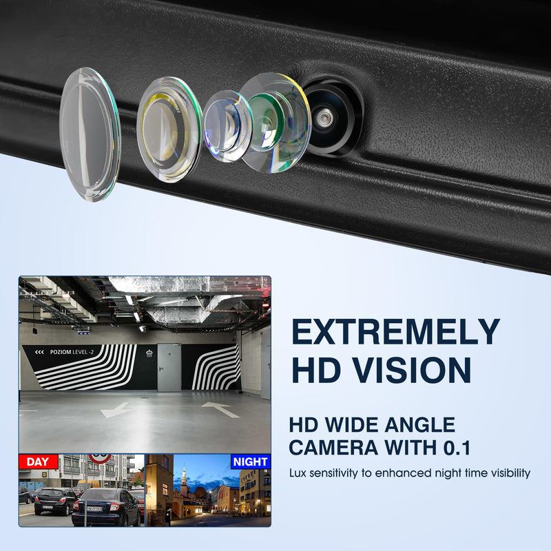 Tailgate Handle Backup Camera Fit for Chevy Silverado 2014-2018,Fit for GMC Sierra 2500HD 3500HD Canyon 2015-2018 Tailgate Reversing Rear View Park Assist Camera RCA Plug Replaces 23448681