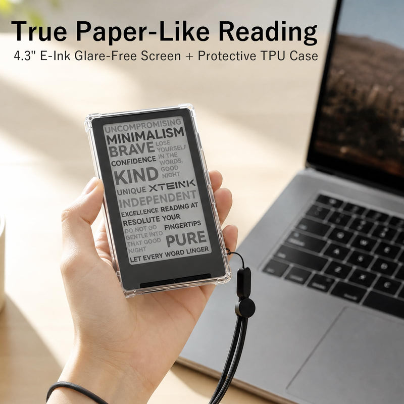 Clear Protective Case for XTEINK X4 E-Book Reader | 2-Pack Ultra-Clear Screen Protector, Lightweight, Durable Protection