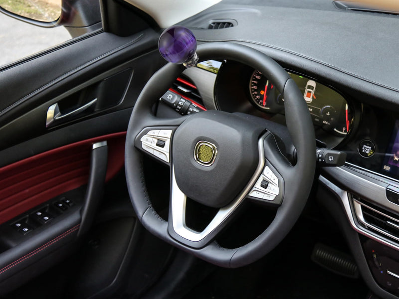 Abfer Ball Steering Wheel Suicide Spinner Knob Car Turning Asisting Wheel Handle Brody Knobs Fit Most Vehicles Trucks, Purple-1
