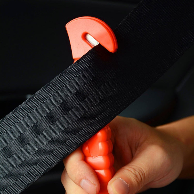 4 PCS Car Safety Hammer Auto Car Window Glass Hammer Breaker and Auto Safety Seatbelt Cutter 2-in-1 Emergency Escape Tool L-4pack