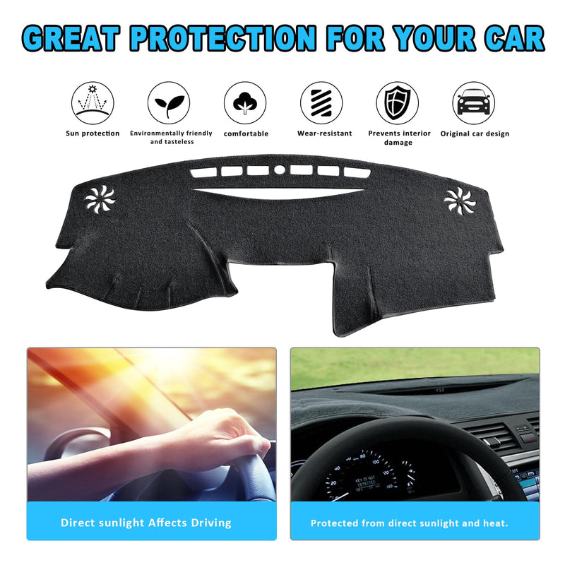 POSAID for Toyota Camry Dash Cover 2011 2010 2009 2008 2007 Dashboard Cover Mat Custom Fit Toyota Camry 2011-2007, Black 07-11 Black 2007-2011