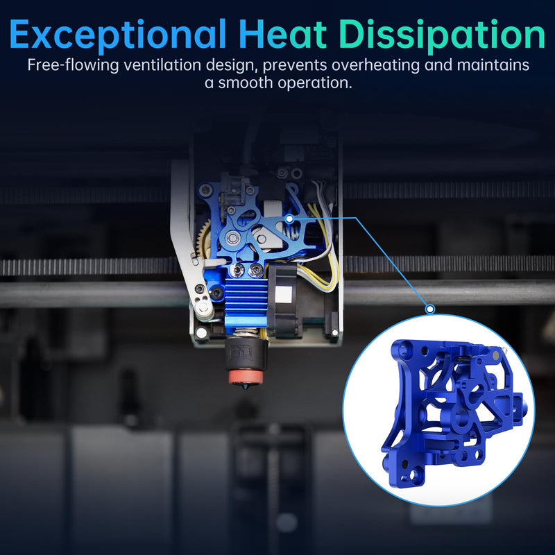 BIQU Panda Extruder CNC Extruder Shell for Bambu-Lab P1P/P1S/X1C/X1E Lightweight Original Factory Gears Panda Claw Al 6061 T6 Aluminum Alloy High Precision Shell
