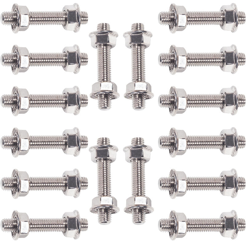 M8*1.25 Exhaust Manifold Stud Nuts for Ford 5.4 F150 F250 Exhaust Studs and Nuts,Stainless Steel F-150 F-250 E150 E250 E350 Econoline Expedition Explorer Mustang Mercury 4.6L 5.4L N811313S431 48PCS.