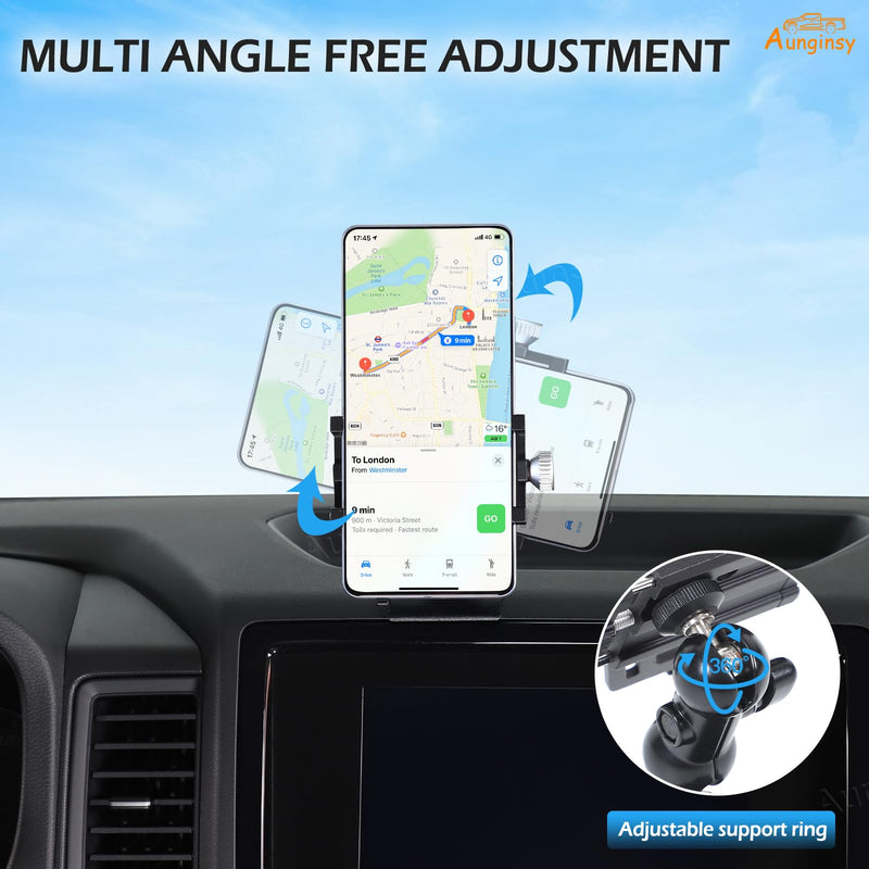 Aunginsy Car Phone Mount Compatible with Nissan Frontier 2022-2024 Center Console Phone Holder Dash Panel Mobile Phone Bracket Universal Cell Phone Navigation Stand Fit All Smart Phones Accessories Style C