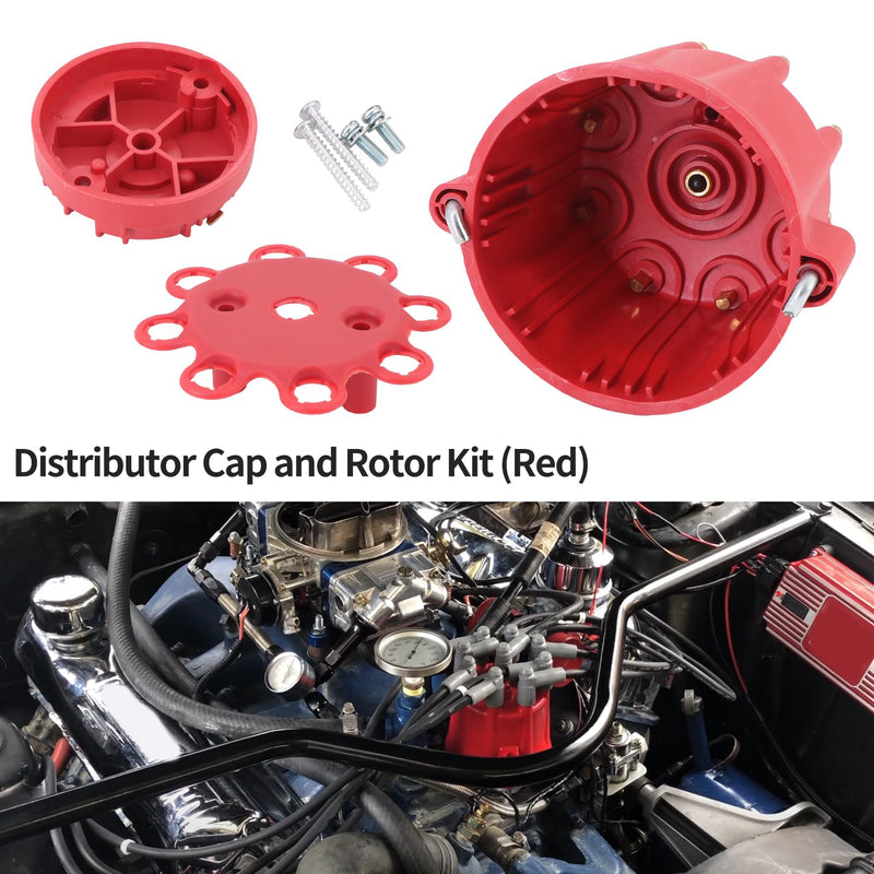Dokili 84335 Standard Cap & Rotor Kit 8-Cylinder for M.S.D Pro Billet Distributor