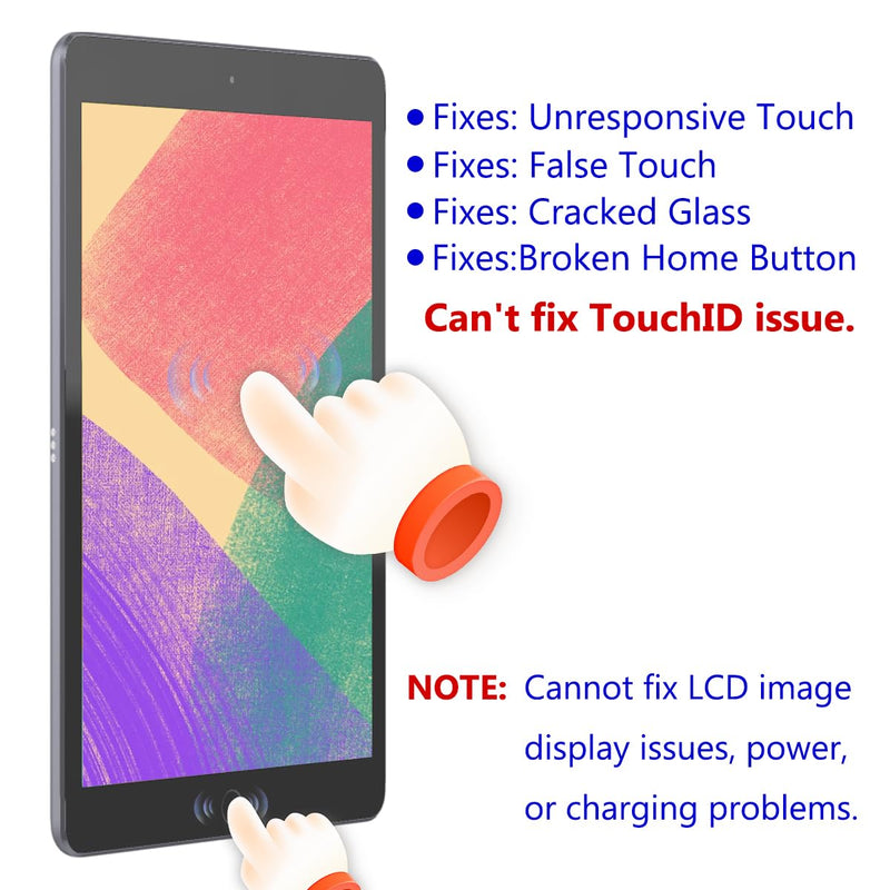 for iPad10 Screen Replacement Digitizer Touch Glass Kits NO LCD | 10.2 Inch,Full Repair Tools,with Home Button,NO Fingerprint,for iPad 2022 10th A2696 A2757 A3354 A3355 A2777 ipad10 black