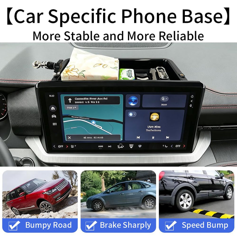 Car Phone Holder Mount for Ford Explorer 2025 2026 Accessories | [for 13.2-inch Screen] Magnetic Cellphone Navigation Charging Stand,Center Console Dashboard Storage Tray Organizer Accessory