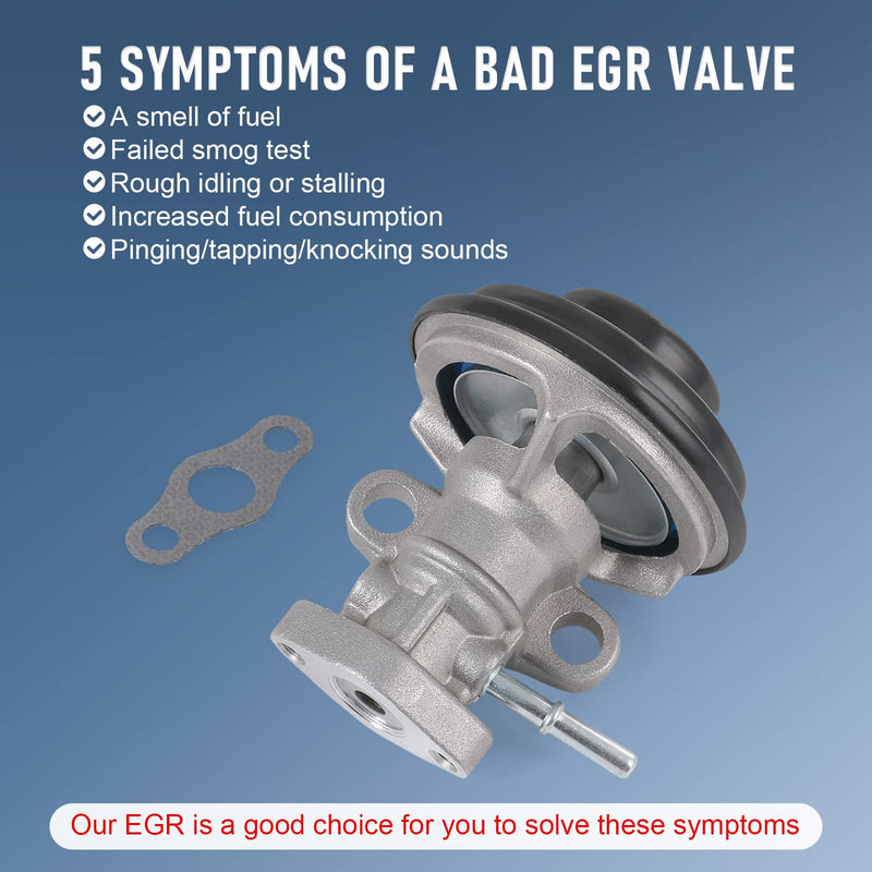 EGR Exhaust Gas Recirculation Valve With Gasket Compatible with Toyota Camry 1997-2001, Rav4 1998-2000, Solara 1999-2001 4-Cylinder Engine&Automatic Transmission Models Replaces# 25620-74330