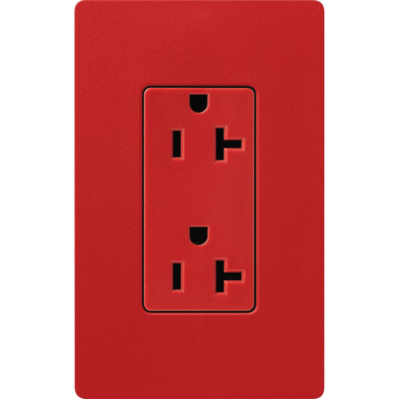 Lutron SCR-20-SW Satin Colors 20-Amp Receptacle, Snow
