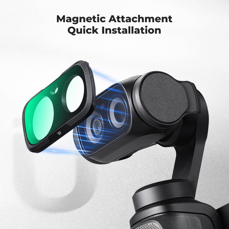 K&F CONCEPT UV Filter Compatible with Insta360 Luna Ultra | UV Lens Protector Filter with Magnetic Mount & HD ACG Glass, UV Filter with Screen Protector, FI061