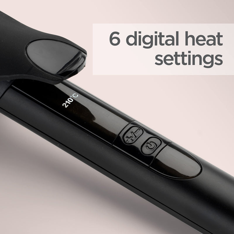 Babyliss Rose-Quartz 38mm Curling Tong - Natural Waves & Big Curls, Pink | Curling Iron For Large Curls, Quartz-Ceramic, Long Barrel, 6 Heat Settings, Fast Heat-Up, Auto Shut Off, Heat Mat, 2453U Pink - 38mm Tong