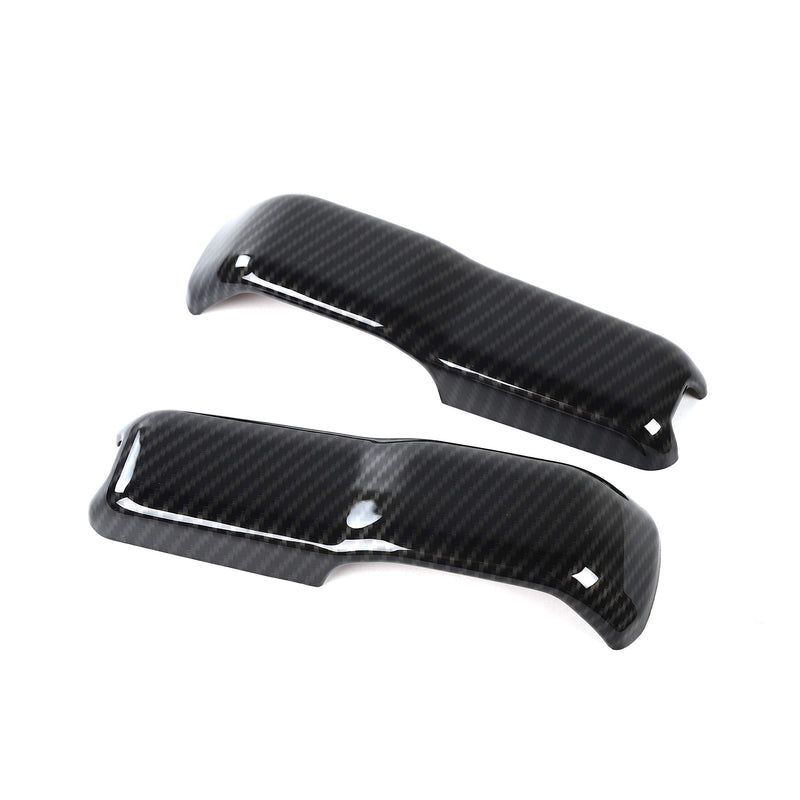 CheroCar JL Engine Hood Hinge Cover Decoration Cover Stickers Rec Exterior Accessories for Jeep Wrangler JL & Jeep Gladiator JT 2018-2025(Carbon Fiber Grain)