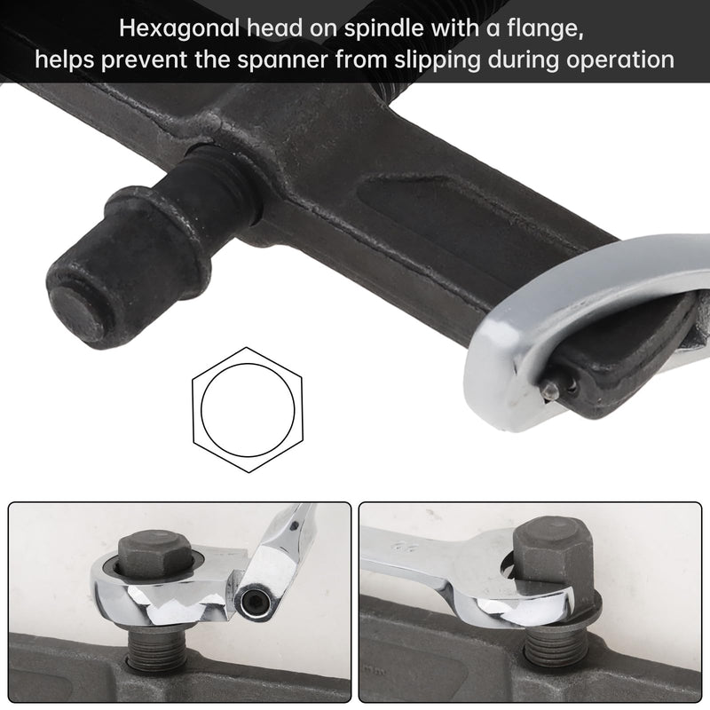 4 Inch CR-V 2-Jaw Gear Puller, Adjustable Bearing Puller Gears, Reversible Removal Tool for External Internal Pulling, Single Hook Two Claws Puller Tool Separate Lifting Device