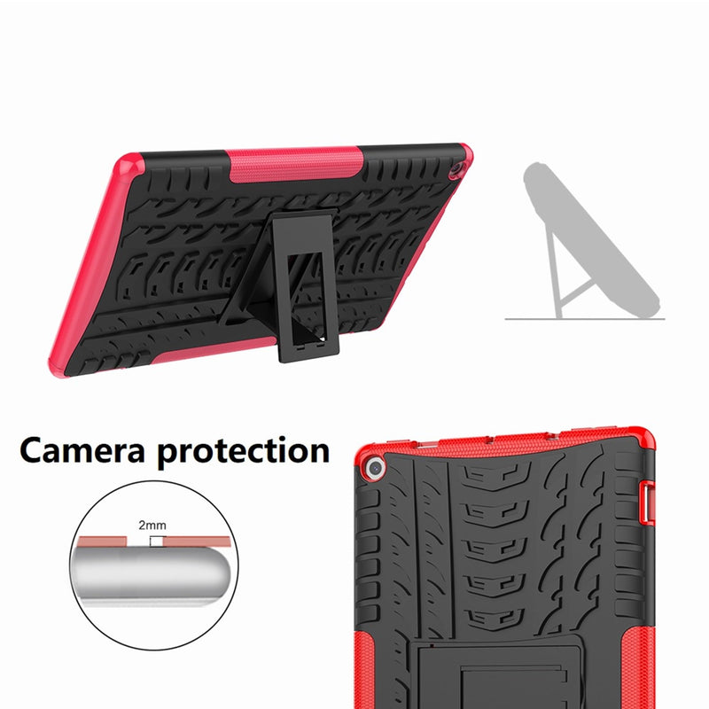 for FlRE HD10/ 10 Kids Tablet case 9th 7th Generation 2019 2017 Kickstand Heavy Duty Shockproof Cover (Blue) Blue