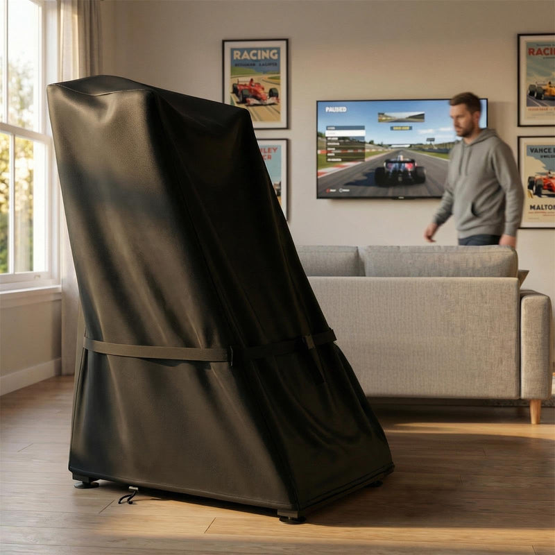 Racing Wheel Stand cover,L26"×W17"×H33"(Cover only; mount sold separately) | Waterproof and dustproof—ideal for protecting your racing simulator equipment when it's not in use or stored in the garage