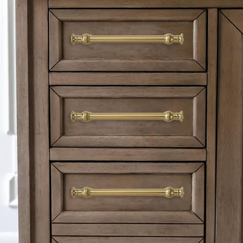 2 Pack 12 Inch Hole Center Brushed Brass Cabinet Pulls-Heavy Duty Solid Cabinet Handles Suitable for Cabinets, Dressers, Kitchens and Bathroom cabinets 2-Pack