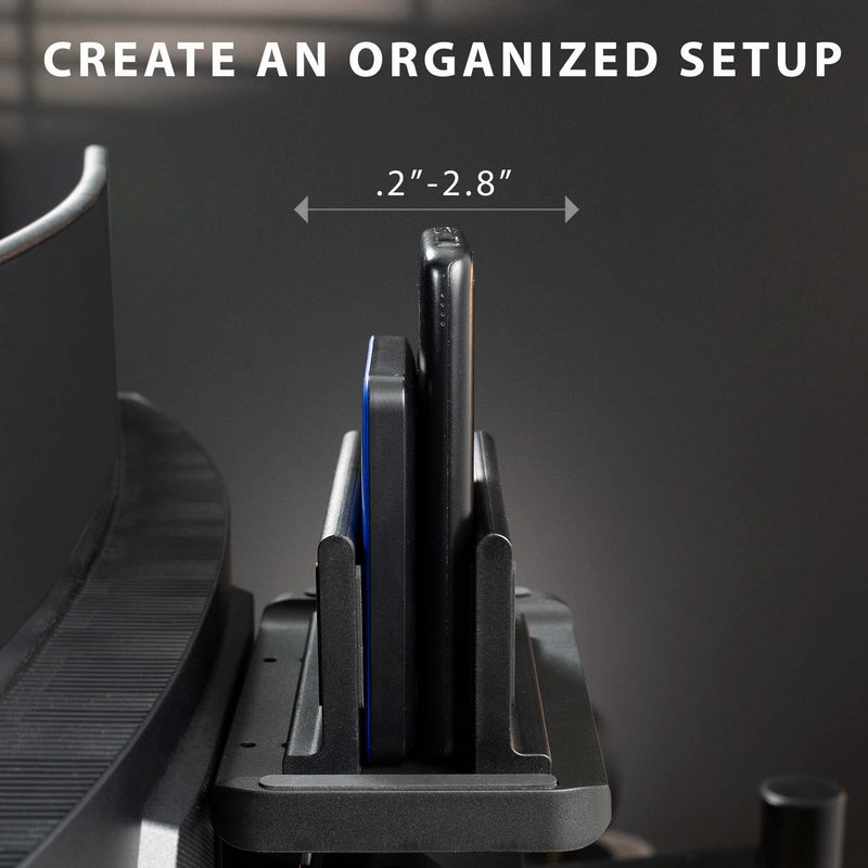 VIVO Multifunctional Adjustable Thin Client Mini PC Mount Bracket, CPU VESA Monitor Arm Computer Holder, Freestanding Desk Stand, Vertical Laptop Stand, Black, MOUNT-PC05M