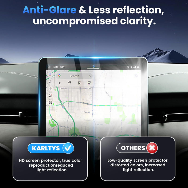 Karltys Screen Protector for 2025 2026 Volvo EX90, 14.5 Inch Navigation 9H Tempered Glass HD Screen Cover Touchscreen Film [Anti-Glare & No Fingerprint & Tool-Free]