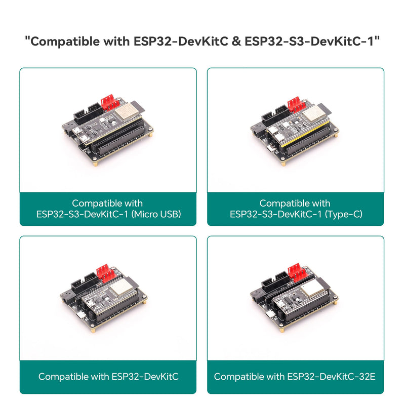 RGB Matrix Adapter for ESP32-DevKitC, HUB75 5V | Gold-plated edge, dual 5V power inputs (Type-C/DC-044), dual VH-4P outputs, HUB75 interface, ESD protection