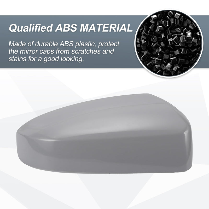 X AUTOHAUX 1 Set Car Rear View Driver Passenger Side Mirror Cover Cap Replacement Gray for NISSAN SENTRA 2007 2008 2009 2010 2011 2012 Mirror Guard Covers